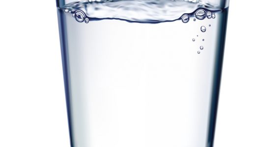 A glass of water