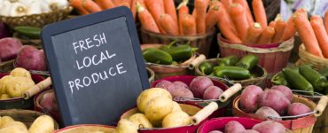 A fruit and vge stall at a local farmer's market