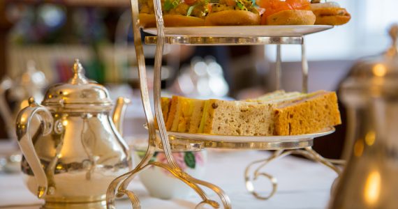 Close up of a traditional afternoon tea