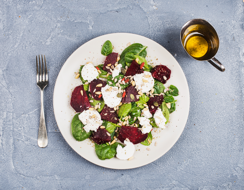 Beetroot and goats cheese salad